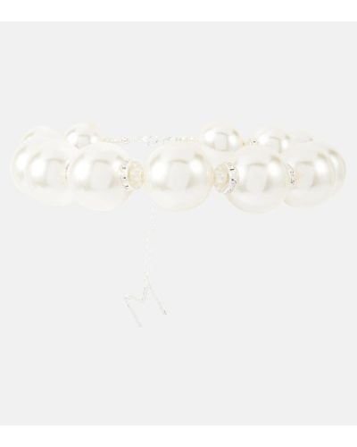 Magda Butrym Choker con perlas artificiales - Blanco
