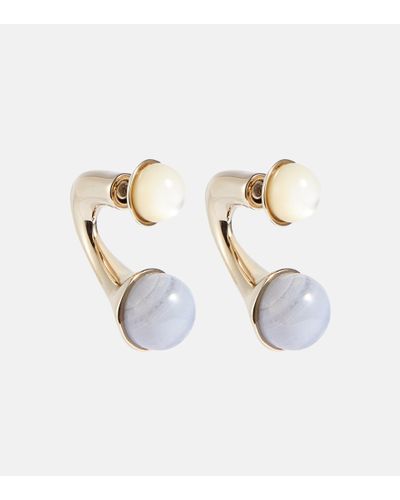 Chloé Darcey Embellished Earrings - White