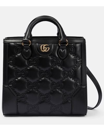Gucci GG Matelasse Leather Bag - Black