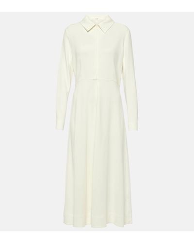 Co. Robe chemise plissee - Blanc
