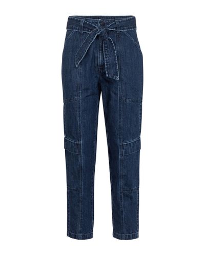 J Brand High-Rise Cropped Jeans Athena - Blau