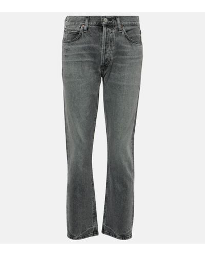 Citizens of Humanity High-Rise Straight Jeans Charlotte - Grau
