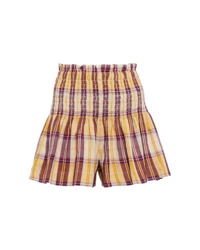 Isabel Marant Bayowel Shirred Cotton Shorts - Multicolor