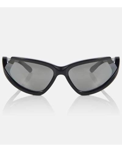 Balenciaga Ovale Sonnenbrille Side Xpander - Grau
