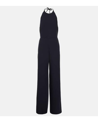 Valentino Jumpsuit Cady Couture con scollo all'americana - Blu