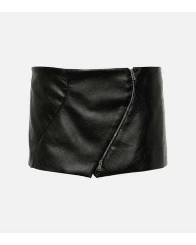 AYA MUSE Zip-detail Miniskirt - Black