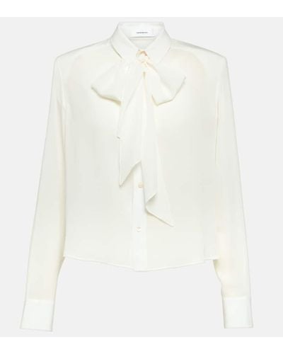 Wardrobe NYC Blusa de seda - Blanco