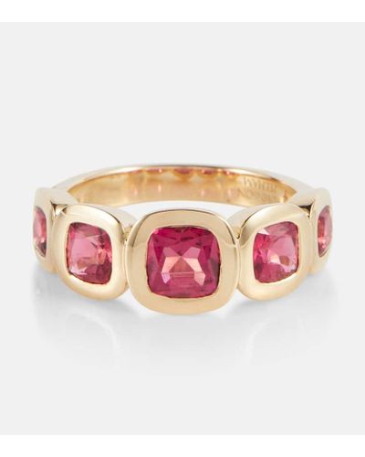 Robinson Pelham Ring Marnie aus 14kt Gelbgold mit Rubelliten - Pink