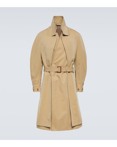 Alexander McQueen Trench-coat en coton melange - Neutre