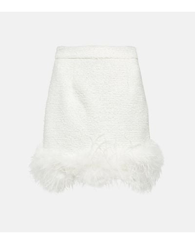 Rebecca Vallance Bridal The Departure Boucle Miniskirt - White