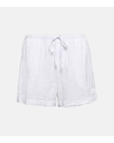 Velvet Tammy Linen Shorts - White