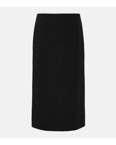 The Row Kassie Wool Skirt - Black