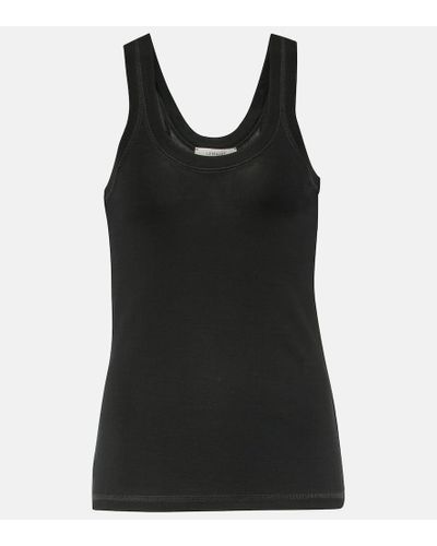 Lemaire Ribbed-knit Cotton Tank Top - Black