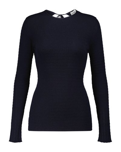 Victoria Beckham Ribbed-knit Jumper - Blue