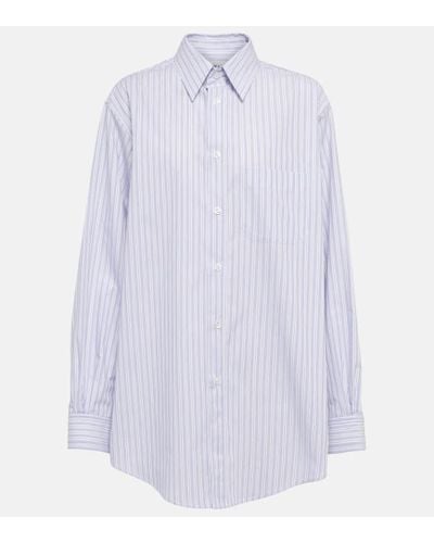 Maison Margiela Striped Cotton Shirt - White