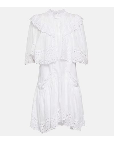 Isabel Marant Kayene Cotton Minidress - White