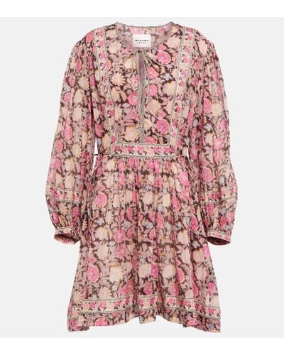 Isabel Marant Gilinesia Floral-print Cotton Minidress - Red