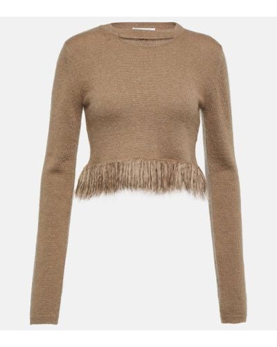 JW Anderson Tassel-trimmed Mohair-blend Jumper - Natural