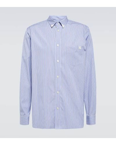 Sacai Hemd Thomas Mason aus Baumwolle - Blau