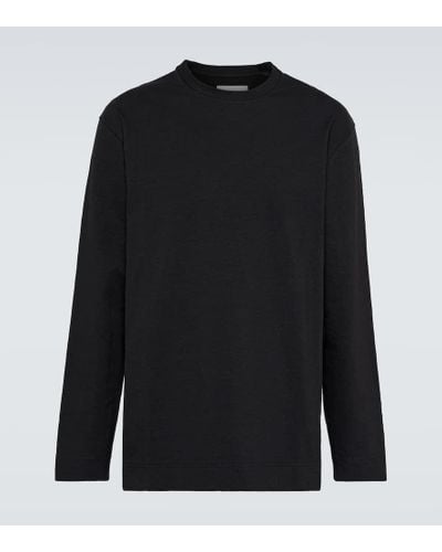 Jil Sander Jersey oversized de mezcla de algodon - Negro