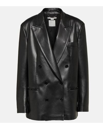 Stella McCartney Faux Leather Blazer - Black
