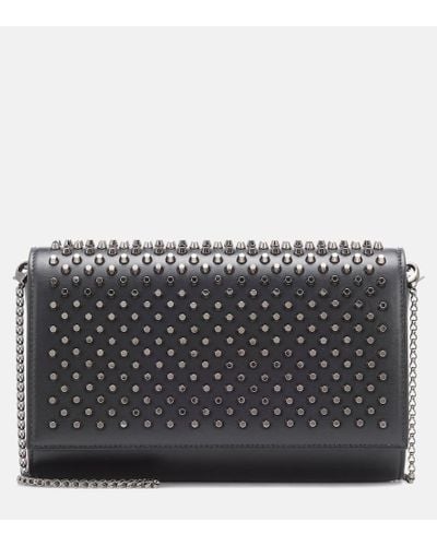 Christian Louboutin Clutch a tracolla Paloma in pelle - Nero