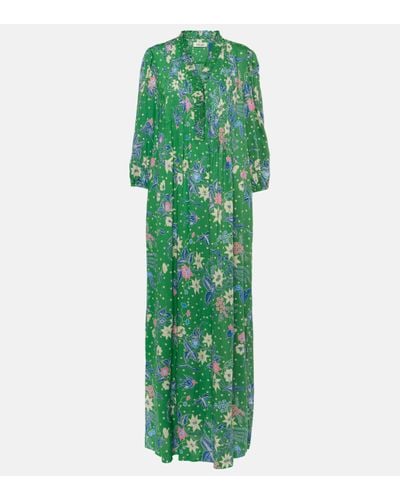 Diane von Furstenberg Robe longue Layla imprimee - Vert