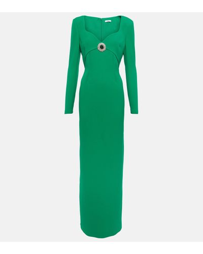 Safiyaa Zhad Embellished Heavy Crepe Gown - Green