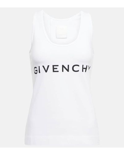 Givenchy Camiseta en mezcla de algodon con logo - Blanco