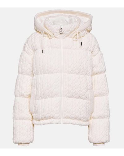 Perfect Moment Kate Cable-knit Wool Down Jacket - Natural