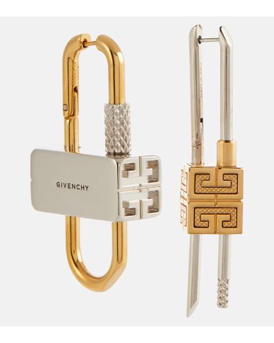 Givenchy Asymmetrische Ohrringe Lock - Mettallic