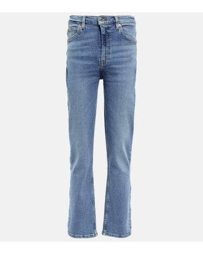 RE/DONE Jeans regular '70s a vita alta - Blu