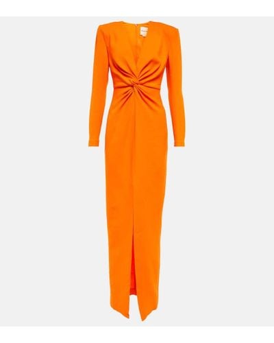 Roland Mouret Orange Dress With Slit