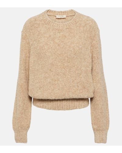Loro Piana Cocooning Silk, Cashmere, And Linen Jumper - Natural