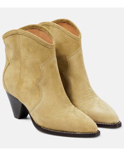 Isabel Marant Darizo Suede Ankle Boots - Natural