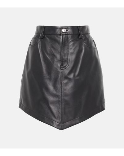 Alexandre Vauthier Leather Miniskirt - Gray