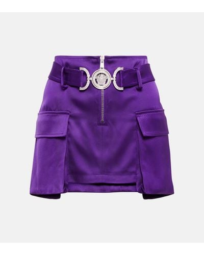 Versace 'medusa '95' Cargo Mini-skirt - Purple