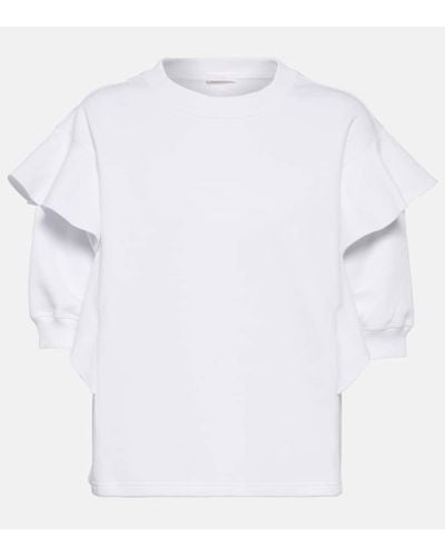 Chloé Sweatshirt aus Baumwoll-Jersey - Weiß