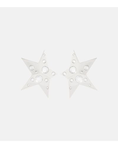 Area Crystal Star Earrings - Natural