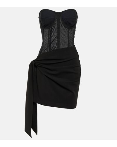 Dolce & Gabbana Bustier Jersey Minidress - Black