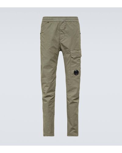 C.P. Company Cotton-blend Twill Cargo Trousers - Green