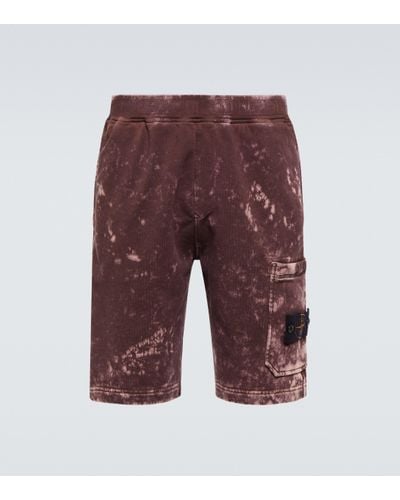 Stone Island Shorts aus Baumwolle - Rot
