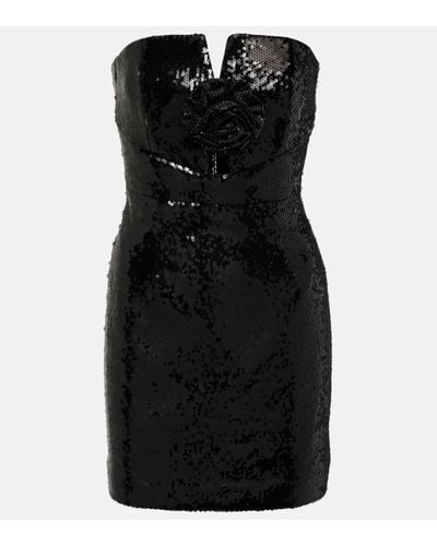Rebecca Vallance Robe bustier Denise a sequins - Noir