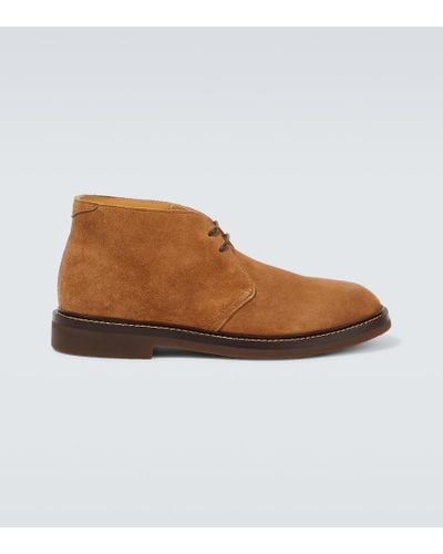 Brunello Cucinelli Suede Ankle Boots - Brown