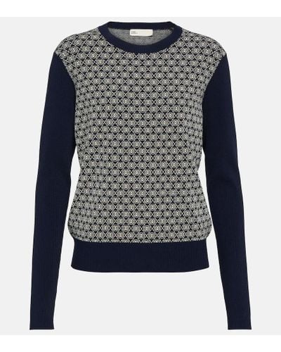 Tory Sport Jacquard Sweater - Blue