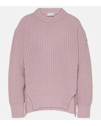 Moncler Pullover aus Wolle - Pink