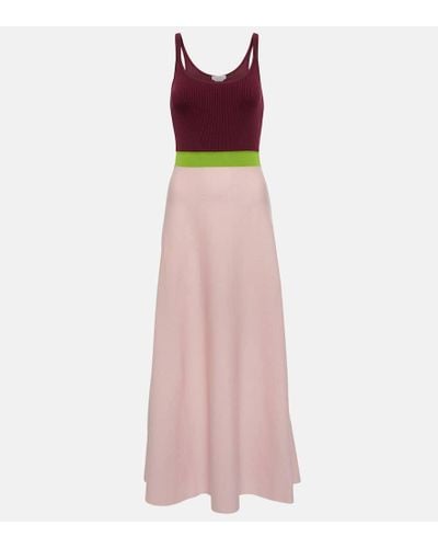 Gabriela Hearst Wool And Silk Maxi Dress - Pink