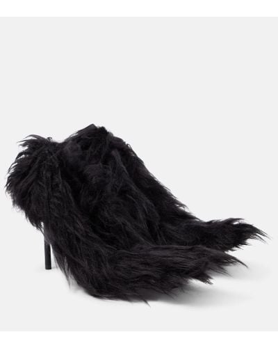 Balenciaga Flex Fur 110mm Faux-fur Pumps - Black