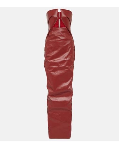 Rick Owens Robe Prong aus Denim - Rot