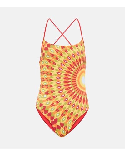 Valentino Printed Swimsuit - Orange